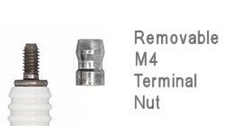 Removable spark plug terminal nut