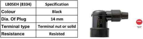 NGK Spark Plug Cap LB05EH (black) (8334)