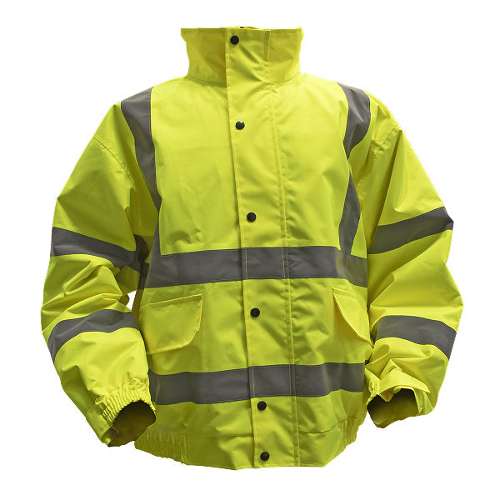Hi-Vis Yellow Jacket with Quilted Lining & Elasticated Waist - X-Large