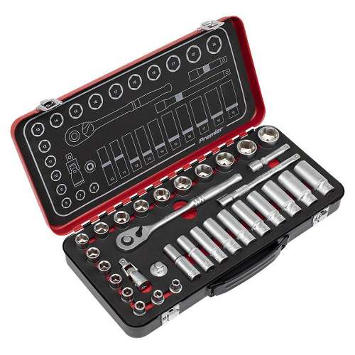 Socket Set 3/8"Sq Drive 32pc - Premier Platinum Series