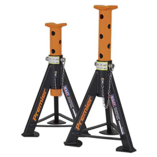 Axle Stands (Pair) 6 Tonne Capacity per Stand - Orange