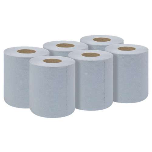 Blue Embossed 2-Ply Paper Roll 60m - Pack of 6