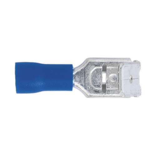 Piggy-Back Terminal 6.3mm Blue Pack of 100