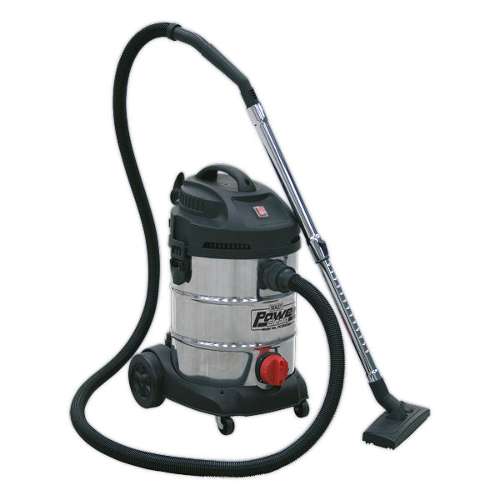 Vacuum Cleaner Industrial 30L 1400W/230V Stainless Drum