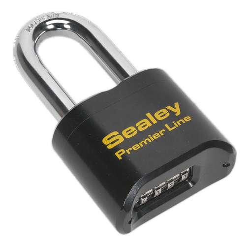 Steel Body Combination Padlock Long Shackle 62mm