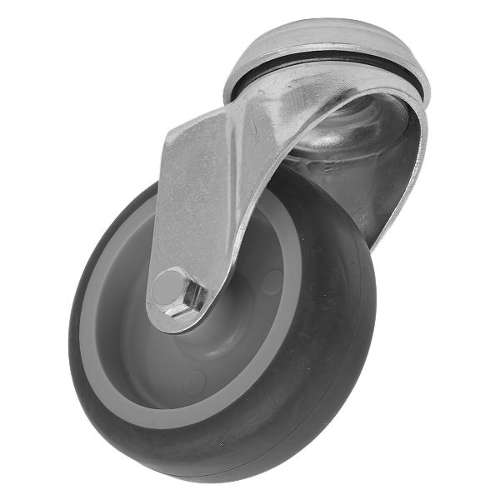 Medium-Duty Thermoplastic Bolt Hole Swivel Castor Wheel Ø75mm - Trade