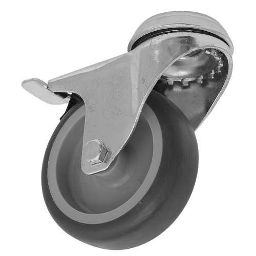 Medium-Duty Thermoplastic Bolt Hole Castor Wheel with Total Lock Ø75mm - Trade