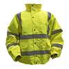 Hi-Vis Yellow Jacket with Quilted Lining & Elasticated Waist - X-Large