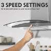 Baridi 60cm Curved Glass Cooker Hood with Carbon Filters, LED Lights, Stainless Steel