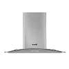 Baridi 60cm Curved Glass Cooker Hood with Carbon Filters, LED Lights, Stainless Steel