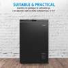 Baridi Freestanding Chest Freezer, 99L Capacity, Garages and Outbuilding Safe, -12 to -24�C Adjustable Thermostat with Refrigeration Mode, Black