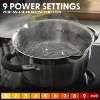 Baridi 60cm Built-In Induction Hob with 4 Cooking Zones, Black Glass, 6800W with 9 Power Settings, Touch Controls & Timer, Hardwired
