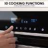 Baridi 60cm Built-In Fan Assisted, Single, Integrated 10 Function Electric Oven, Touchscreen Controls, 72L Capacity, Black/Stainless Steel