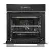 Baridi 60cm Built-In Fan Assisted, Single, Integrated 10 Function Electric Oven, Touchscreen Controls, 72L Capacity, Black/Stainless Steel