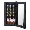 Baridi 15 Bottle Wine Fridge with Digital Touch Screen Controls & LED Light, Black - DH5