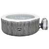 Dellonda 2-4 Person Inflatable Hot Tub Spa with Smart Pump - Wood Effect