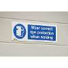Mandatory Safety Sign - Wear Eye Protection When Welding - Self-Adhesive Vinyl - Pack of 10
