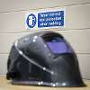 Mandatory Safety Sign - Wear Eye Protection When Welding - Self-Adhesive Vinyl - Pack of 10