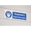 Mandatory Safety Sign - Respirators Must Be Worn - Self-Adhesive Vinyl