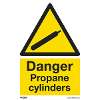 Warning Safety Sign - Danger Propane Cylinders - Rigid Plastic