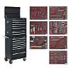 Tool Chest Combination 14 Drawer with Ball-Bearing Slides - Black & 446pc Tool Kit