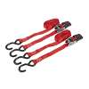 Ratchet Straps 25mm x 4m Polyester Webbing with S-Hooks 800kg Breaking Strength - Pair