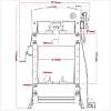 Air/Hydraulic Press 50 Tonne Floor Type with Foot Pedal