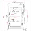 Air/Hydraulic Press 75 Tonne Floor Type with Foot Pedal
